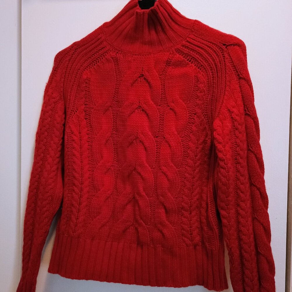 Massimo Dutti Cable Knit Turtleneck Sweater